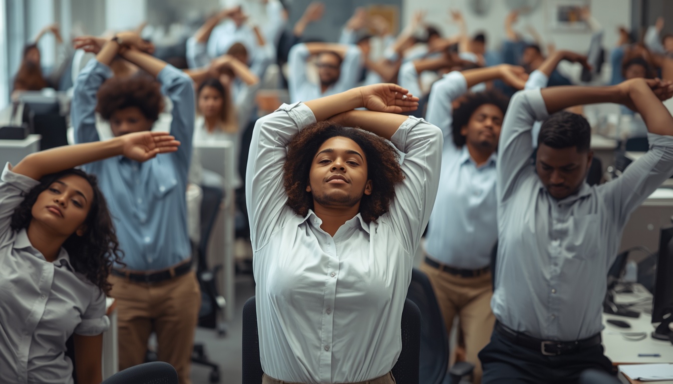 Desk stretch techniques developed in the Strengthsoacapac Movement Lab